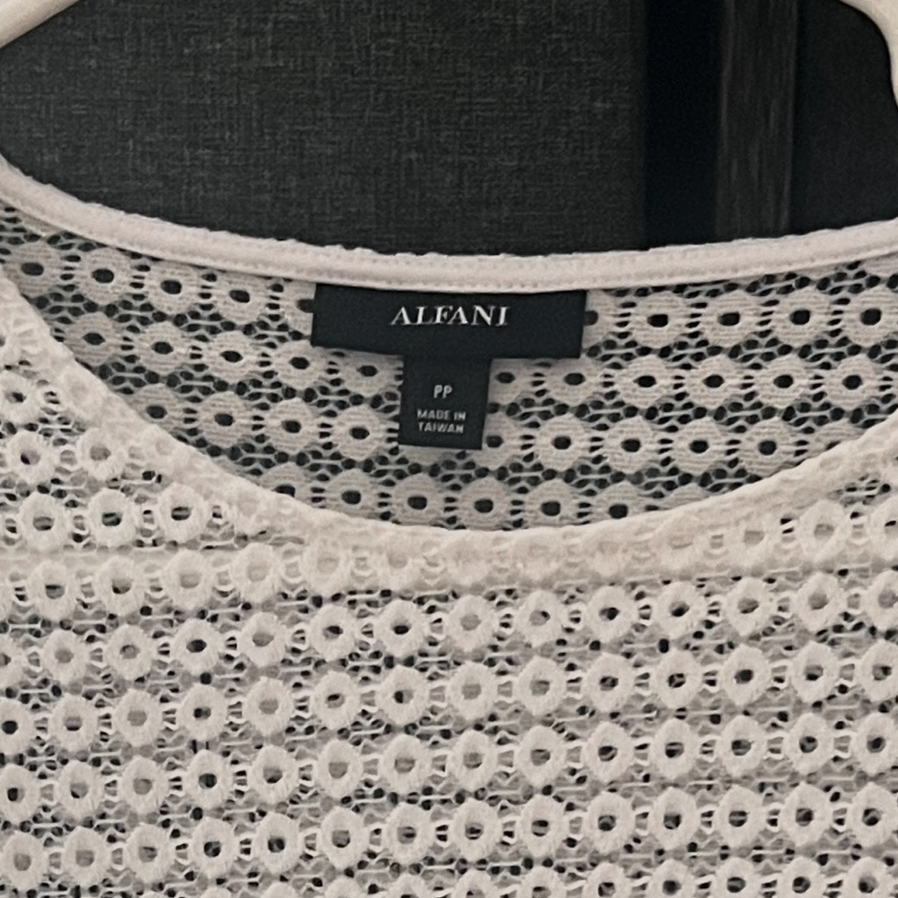 Alfani White Lace Blouse - Picture 6 of 7